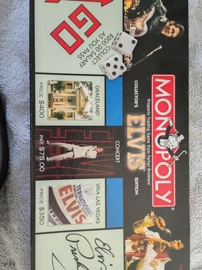 Collector's Elvis Edition Monopoly Board Game - Black/Red